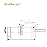Capteur de proximité inductif Akusense PNP 20 mm, type Hall sans contact, détection automatique, capteur connecteur