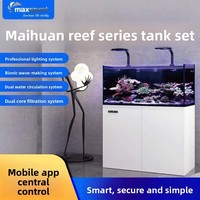 Aquarium en verre intelligent Maxspect avec contrôle WiFi, réservoir rectangulaire pour eau de mer, accessoires pour aquarium WiFi
