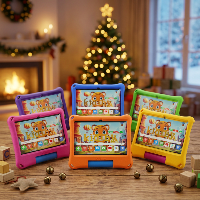 New Arrival Children's Christmas Gifts 7 Inch MTK Quad Core Android 12 Kids Tablet Gaming Learning Parental Control Educational