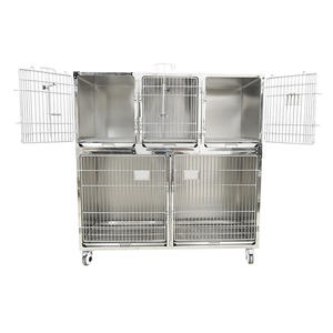 Veteriner hastanesi için kafes ve tepsiler ile mükemmel 5 kapı a-tarzı kafesleri ve on yıllardır yatılı kafes uzun ömürlü bakım - Product Image 4