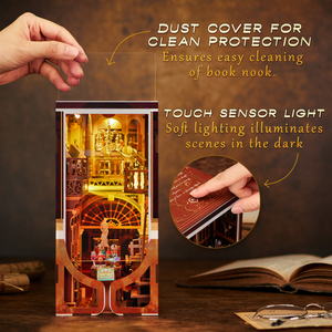 Minicity 3D Holz Miniatur Buch Nook Bücherregal Roaring Twenties Speakeasy Puppenhaus mit Staubs chutz - Product Image 3