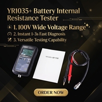 Testeur de résistance interne de batterie au lithium AC 4 fils haute précision YR1035+ 100V pour réparation LiFePO4 18650