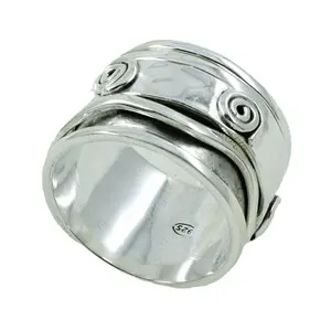 Beautiful Spiral Design 92.5 Sterling Silver Spinner Ring Manufacturer Jaipur India