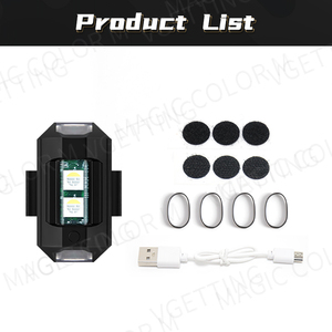 Luz LED estroboscópica de advertencia para Dron, <span class=keywords><strong>Mini</strong></span> indicador de advertencia RGB, carga USB, grúa de motocicleta, camión, Suv, <span class=keywords><strong>2022</strong></span>, superventas - Product Image 3