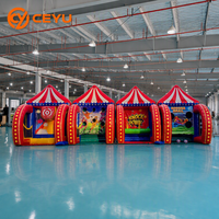 Ceyu 4 en 1 Jeu de Carnaval Gonflable : Cible de Football, But de Football, Cible de Frappe et Structure Gonflable pour Enfants et Adultes, Location et Vente en Gros