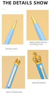 Bolígrafo Promocional de Metal con Cristales de Imitación, para Oficina, Escuela, Publicidad, Marketing, con Diseño de Corona y Forma de Animal - Product Image 2