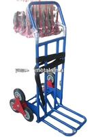 Carretilla de Mano Industrial Resistente de 6 Ruedas con Plataforma de Acero Plegable y Bloqueable para Subir Escaleras, Carro de Herramientas para Transporte