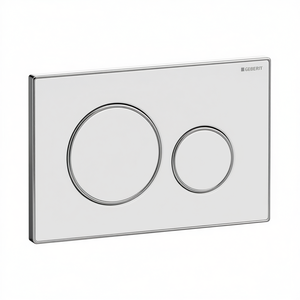Placa de Cubierta GEBERIT Sigma 20 de 2 Botones, 24.6 cm de Largo, 16.4 cm de Ancho, Bordes Cromados, Botones de Inodoro - Product Image 3