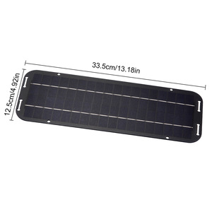 Panneau solaire 6W 5V en silicium monocristallin 12-24V IP65, accessoires de chargeur de batterie de voiture pour l'extérieur - Product Image 5