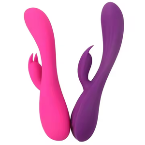 Doppia stimolazione in Silicone pieno vibranti Dildo massaggiatore clitoride baciare G Vibratore Spot coniglio per le donne <span class=keywords><strong>coppia</strong></span> - Product Image 1