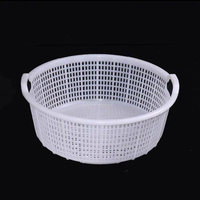 Panier en plastique rond épaissi personnalisé avec trous pour la corde, idéal pour le stockage de melons, fruits de mer et linge.