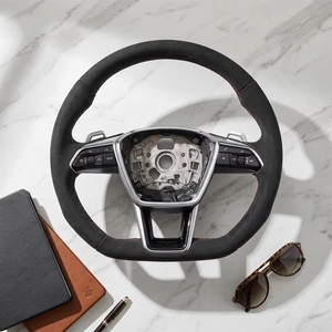 Volant en cuir pour <span class=keywords><strong>Audi</strong></span> A3 Q3 C6 TT S4 RS5 RS3 R8 Q5 S5 B9 8V B8 A6 S3 A7 A5 A4 C7 A6 A8-Sport - Product Image 5