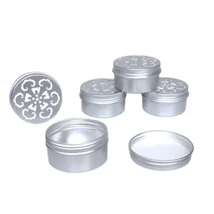 68mm Metall Kosmetik verpackungs behälter Aushöhlung deckel rundes Aluminium glas/Box für Creme/Seife mit Schraub deckel 60ml 80ml 120ml