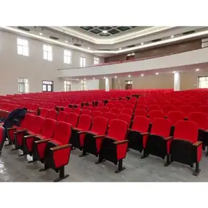ZOIFUN Furnitur Teater Kustom Grosir Kursi Lipat Bioskop Film dengan Pemegang Cangkir