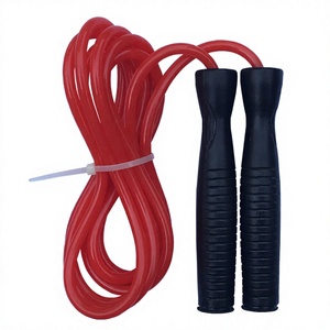 Saibro Sports Red PVC Jump <b>Rope</b> With Black Handles Durable Home <b>Exercise</b> Fitness Equipment Unisex Common Skip <b>Rope</b> - Product Image 5
