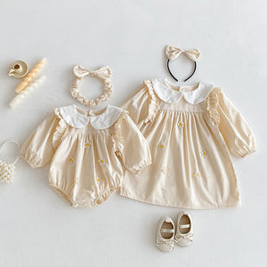Completi coordinati da principessa per neonata: tutina triangolare a maniche lunghe, vestito carino per <span class=keywords><strong>bambina</strong></span>, tutina triangolare per neonata - Product Image 3
