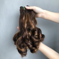 Vente chaude 10A Grade Qualité Double Drawn Bouncy Curl Piano Couleur Remy Cheveux Couleur Différente en Stock Prêt à Expédier