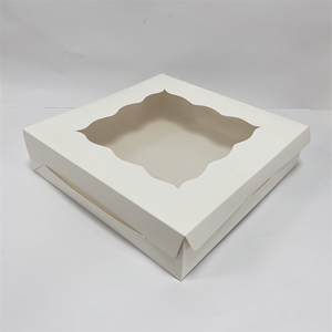 Wholesale Craft Paper Cake Box with Clean Window White Paper Custom Large Cake Box