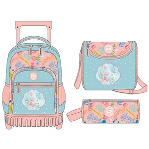 Mochila con Ruedas KIG 2026 de Diseño, de Alta Calidad OEM, con Estampado, para Niñas, Juego de Mochilas Escolares con 2 Ruedas - Product Image 6