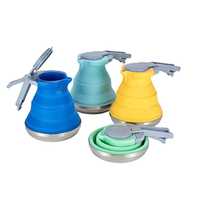 Vente directe d'usine, best-seller, bouilloire à eau pliable en silicone de qualité alimentaire, portable, pliable, pour le camping en plein air, 1,5 l