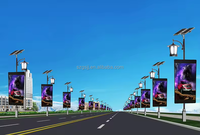 Panneau d'affichage intelligent pour lampadaire extérieur WiFi/4G, éclairage routier, publicité numérique, affichage LED intelligent sur poteau, écran 4K HDR P4 IP65