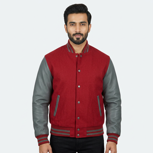 Blouson de baseball personnalisé pour homme 2026 – Veste bomber en polaire style universitaire – Collection Streetwear – Nouveauté tendance - Product Image 1