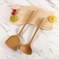 Ensemble de 2 ustensiles de cuisine en silicone de qualité alimentaire WEIMU résistant aux hautes températures, compatible four/micro-ondes/lave-vaisselle pour usage domestique et professionnel