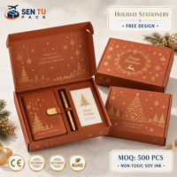 Boîte d'expédition personnalisée pour cadeaux de Noël, boîte en carton ondulé, boîte de couleur imprimée avec logo, emballage en gros OEM ODM