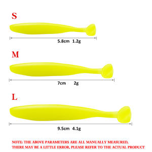 Juego de señuelos blandos con cola en T, 10 piezas en bolsa, para pesca de lubina en agua dulce, señuelos de fondo, de largo alcance, microjigs. - Product Image 3