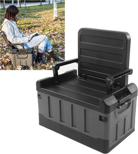 60L Multifunktionale Sitzbox Faltbare Camping-Aufbewahrungsbox Anpassbares Logo PP für Outdoor-Camping Reisen Auto-Aufbewahrung Werkzeuge - Product Image 2