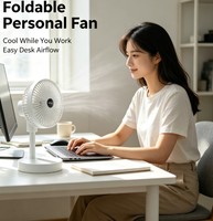 Ventilateur de table portable avec support réglable, grille amovible, base stable et flux d'air à large angle pour la maison, le bureau et la chambre