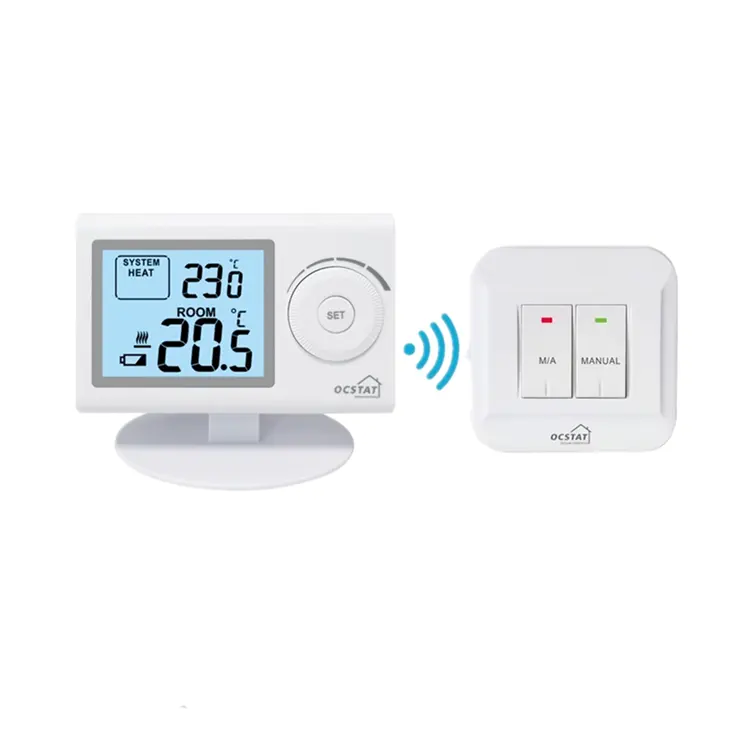 RF Wireless Temperature Control Heat/Cool Room Thermostat For Gas Boiler 868Mhz