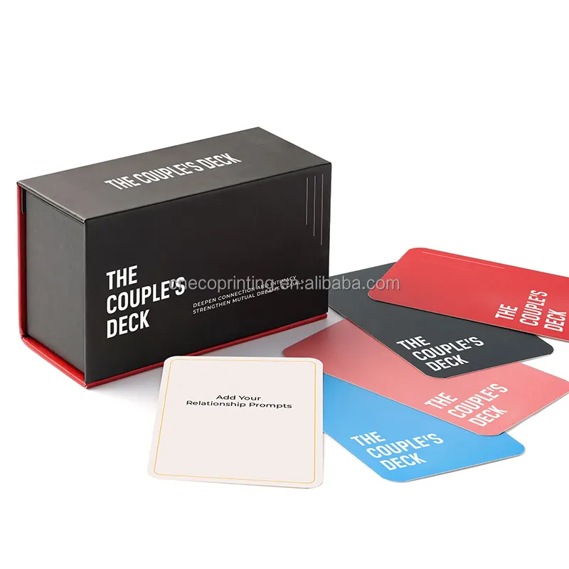Set di giochi di carte con Idea di coppia di domande di coppia con stampa divertente personalizzata