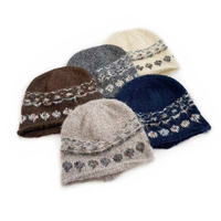 Bonnets d'hiver chauds en tricot doux et moelleux avec logo personnalisé, motif coloré, style décontracté urbain, texture épaisse