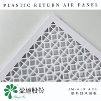Grille de ventilation de plafond en plastique ABS JM-613 595x595mm, grille de retour d'air blanche pour plafond à barre en T
