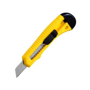 มีดอเนกประสงค์สีเหลือง 150 มม. ใบมีดเหล็กคาร์บอน PS รุ่น GF-CK-001 มีดตัดอเนกประสงค์สำหรับเปิดกล่องและงานฝีมือ - Product Image 1