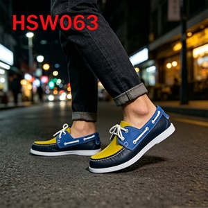 ZYF, Zapatos Náuticos Casuales Antideslizantes para Caminar por el Barrio, de Larga Duración, con Suela de Goma Resistente, Zapatos Tipo Mocasín de Moda para Niños HSW063 - Product Image 3