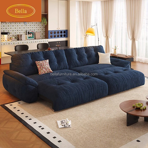 Nuovo Divano Letto Elettrico Intelligente in Tessuto Shenini, Moderno a Tre Posti con Funzione Massaggio, per Posizionamento a Parete Zero in Piccoli Soggiorni - Product Image 1
