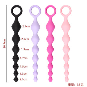 Juguetes sexuales de silicona con cuentas anales para hombres y mujeres, masajeador de próstata suave, entrenador <span class=keywords><strong>Anal</strong></span>, <span class=keywords><strong>dilatador</strong></span> <span class=keywords><strong>anal</strong></span>, tapón <span class=keywords><strong>Anal</strong></span>, <span class=keywords><strong>bolas</strong></span> anales - Product Image 2