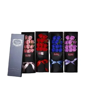 Artificial Home Wedding Christmas Decorations Black 11 pcs Flowers with Gift Box