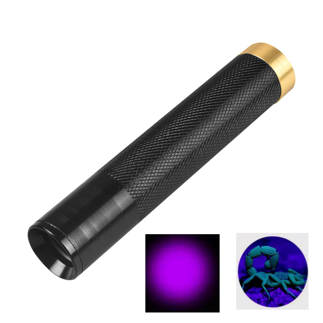 Portable 365nm LED UV Flashlight Mini Ultraviolet Lamp Aluminum Body Type C Rechargeable USB Detector Torch for Pet Care