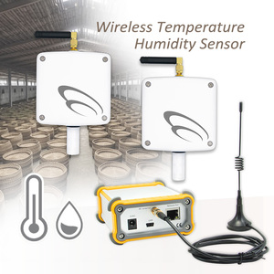 Digital temperature and humidity sensor CE ROHS for Server Room 2 Sets Industrial <b>Wireless</b> Temperature Humidity Sensors - Product Image 1