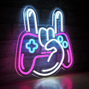 Lumière néon LED pour manette de jeu, panneau acrylique transparent, éclairage décoratif pour salle de jeux, cybercafé, club, lumière suspendue, lumière d'ambiance - Product Image 6