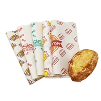 Papier d'emballage anti-graisse personnalisé pour hamburgers, sandwichs, en-cas, pain, avec tailles sur mesure