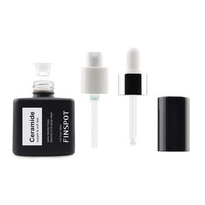 Emballage de sérum cosmétique de luxe 30 ml, flacons en verre uniques avec bouton-poussoir givré, flacons compte-gouttes pour huile essentielle - Product Image 5