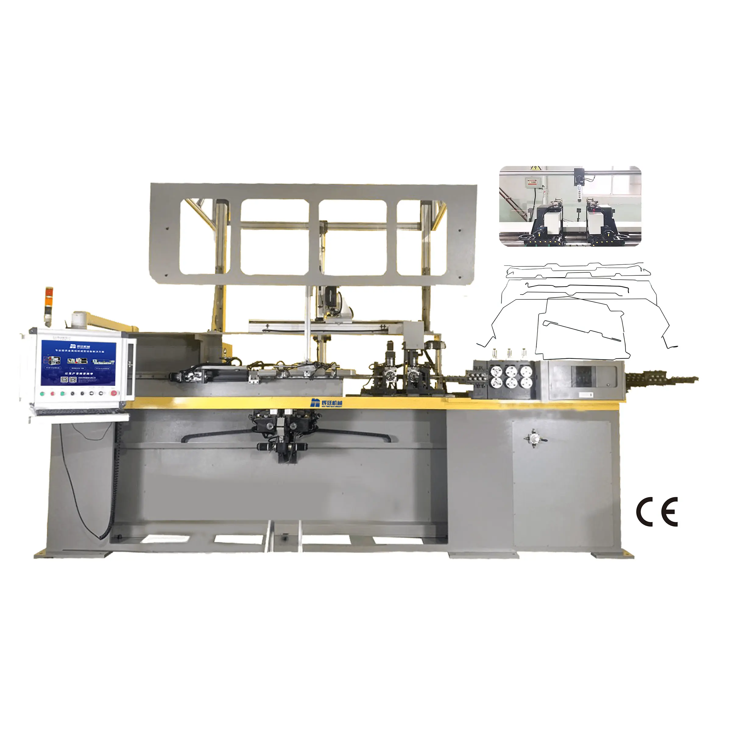 Pro CE certificate Huiting Patent 20Axis 1-2.5mm double head 3D CNC bending machine wire bender and automatic bending machine