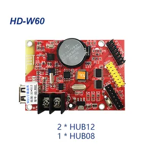 Huidu placa de controle wifi, cor dupla, HD-W60 uso para p10 única cor, módulo de led, tela de fenendandan