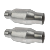 Convertisseur catalytique universel 2,5 pouces à haut débit avec port pour capteur O2, échappement performance en acier inoxydable T409, 400 CPSI, Euro 4/5