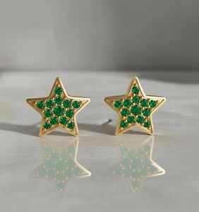 ทอง 14KT พลอยธรรมชาติ/ต่างหูแบบติดหู มรกต, ทองคำ, ทับทิม, ไพลิน - Product Image 5