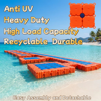 Cubes de ponton flottants modulaires antidérapants en HDPE pour quai de bateau, ponton de maison flottante, plateforme flottante, usine OEM personnalisée